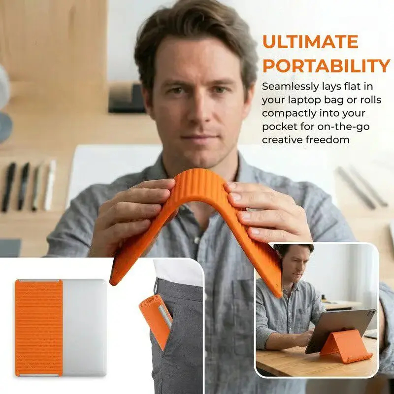 Travel Accessories Gifts - Silicone Foldable Phone Stand Tablets Laptops