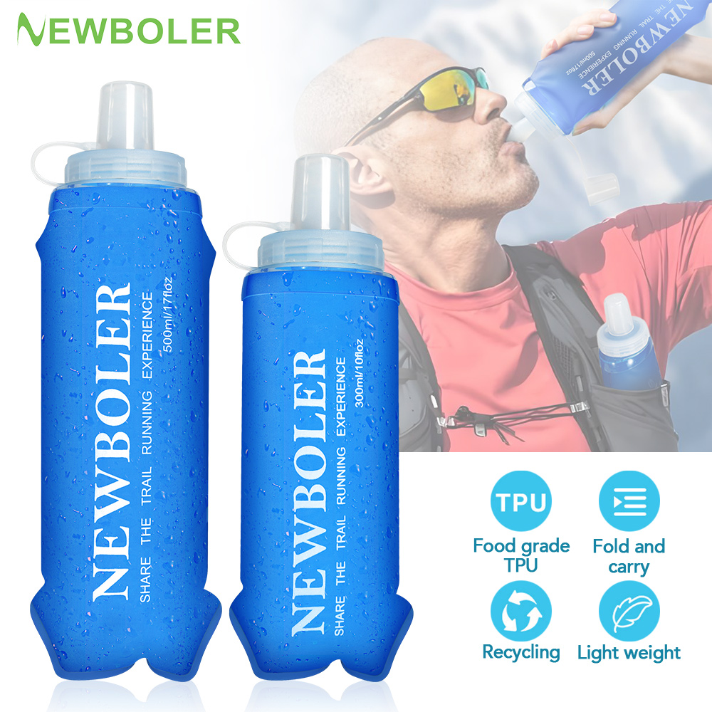 Water Bottle Collapsible - NEWBOLER 300/500ML Water Bottle TPU Folding