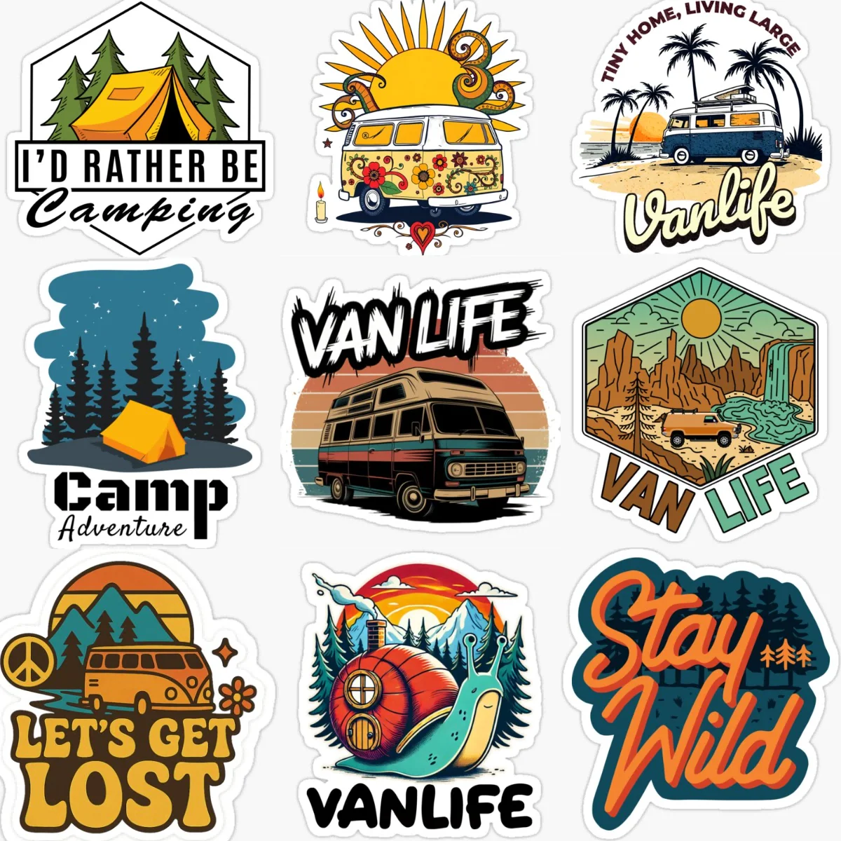 Travel Van Accessories - Van Life Travel Camping Creative PVC