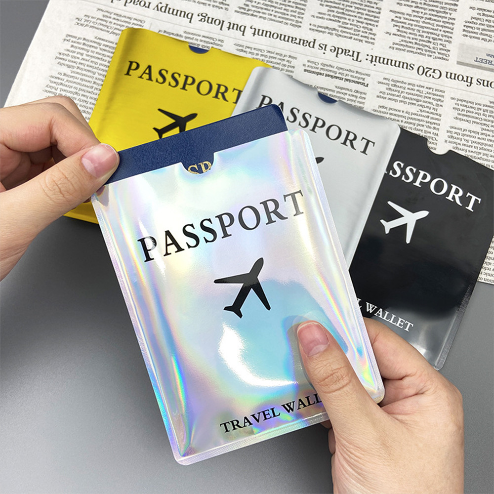 Travel Accessories On Plane - Aluminum foil passport protective case, anti-magnetic