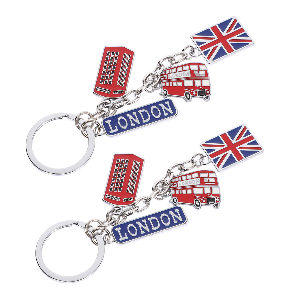 2Pcs British Souvenir Keychain - огляд і ціна Travel Accessories London