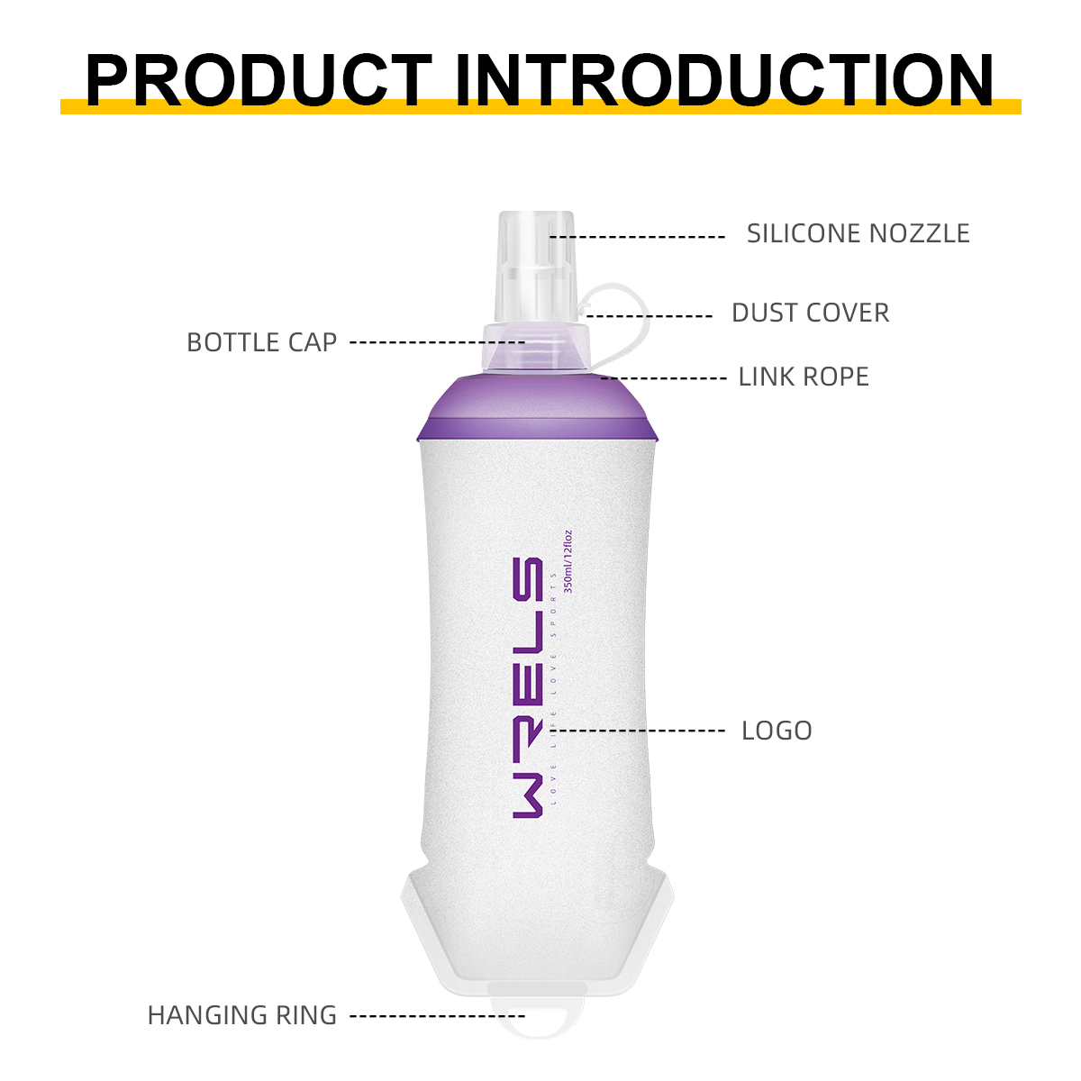 WRELS Outdoor Sport Water Bott - огляд і ціна Water Bottle Collapsible