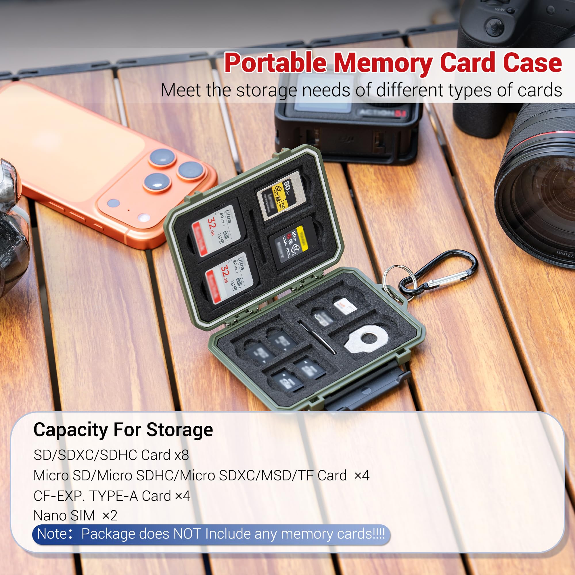 18 Slot Waterproof Memory Card - огляд і ціна Sim Card Holder Case