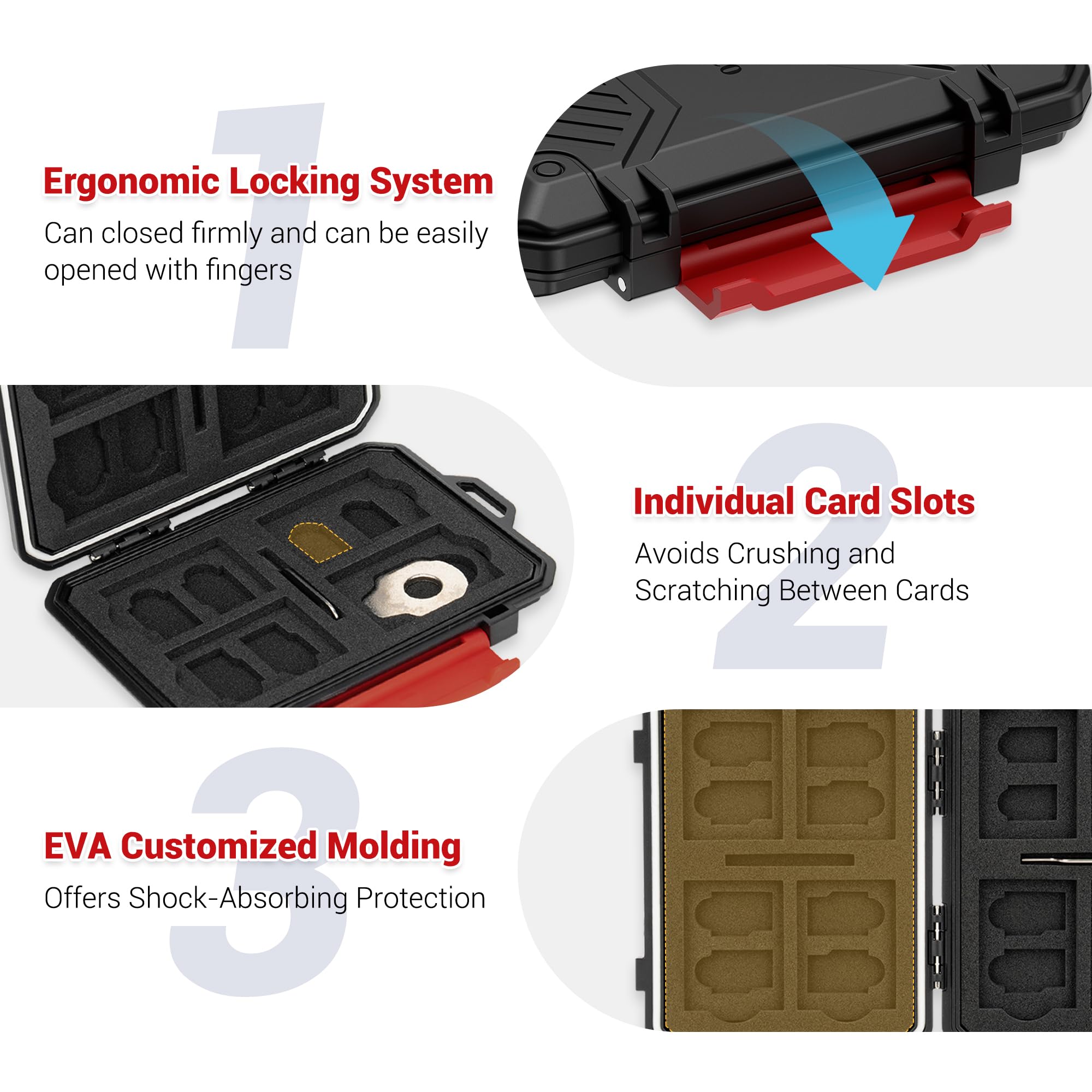 18 Slot Waterproof Memory Card - огляд і ціна Sim Card Holder Case
