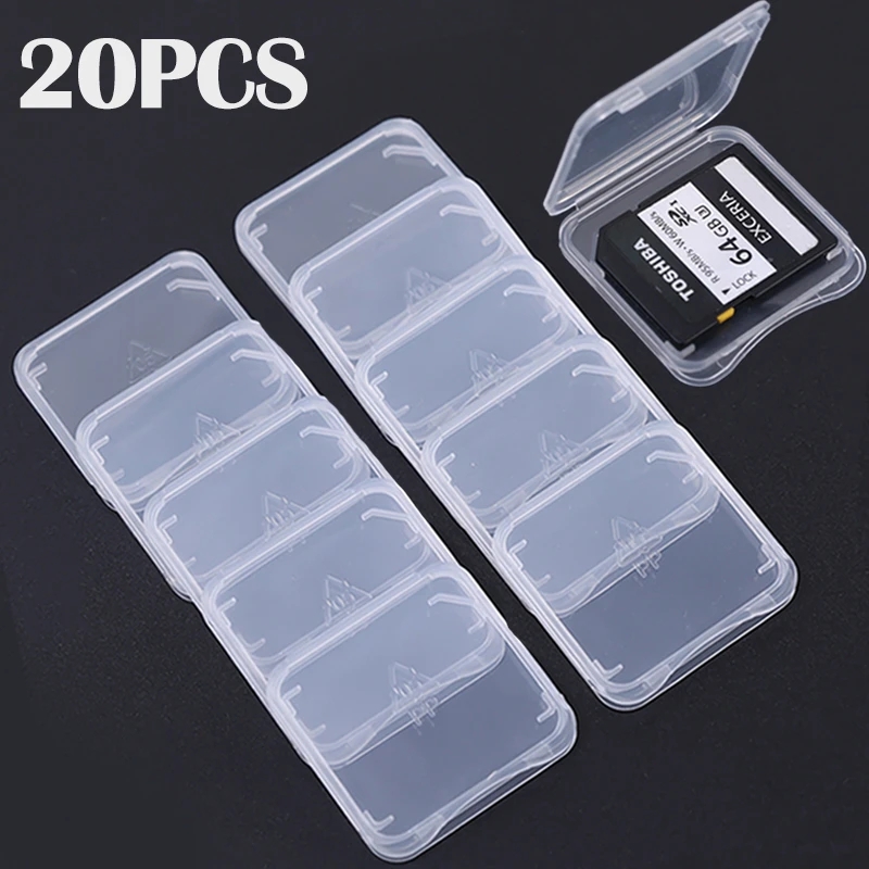 20/10/5/1PCS Transparent TF/SD - огляд і ціна Sim Card Holder Case