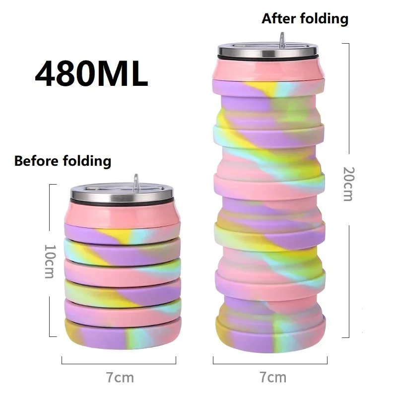 480ML Retractable Silicone Wat - огляд і ціна Water Bottle Collapsible