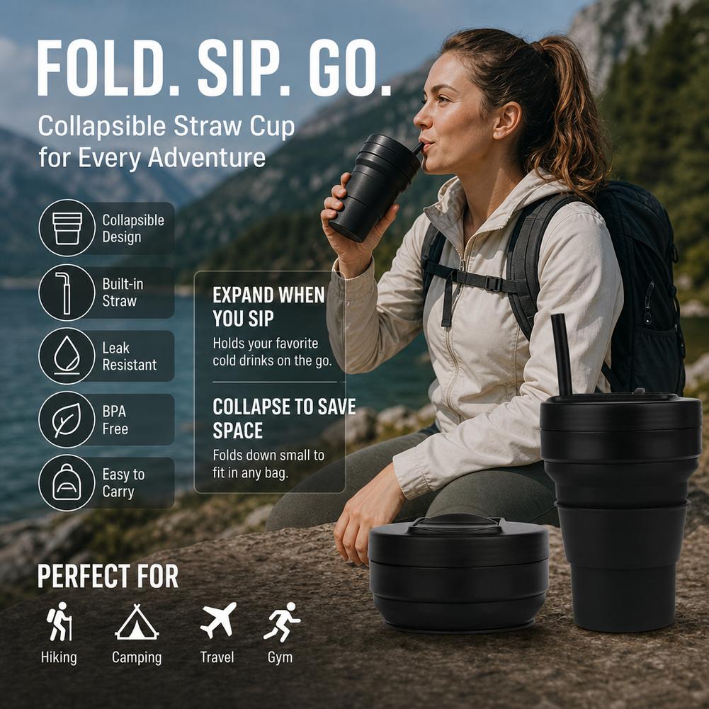 Collapsible Silicone Coffee Cu - огляд і ціна Water Bottle Collapsible