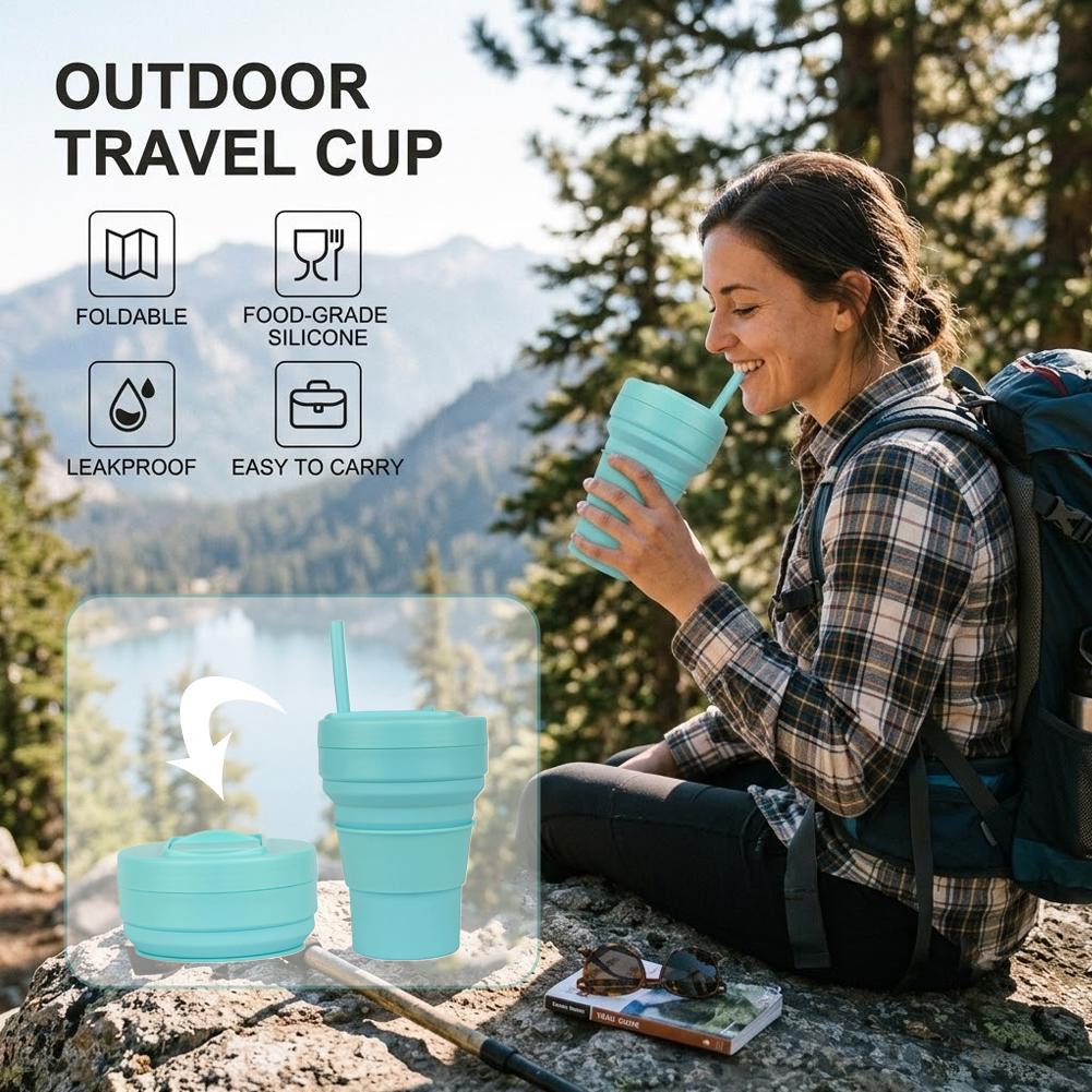 Collapsible Silicone Coffee Cu - огляд і ціна Water Bottle Collapsible