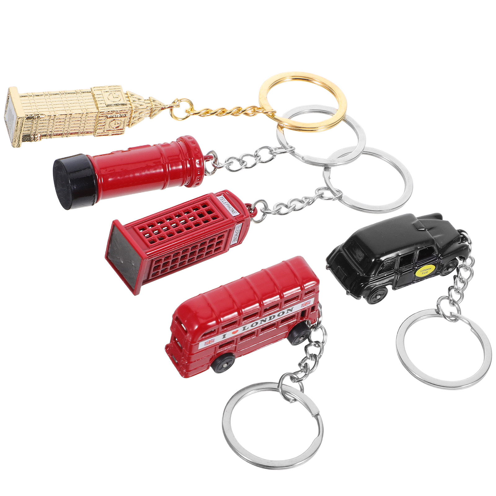 5Pcs London British Bus Keycha - огляд і ціна Travel Accessories London