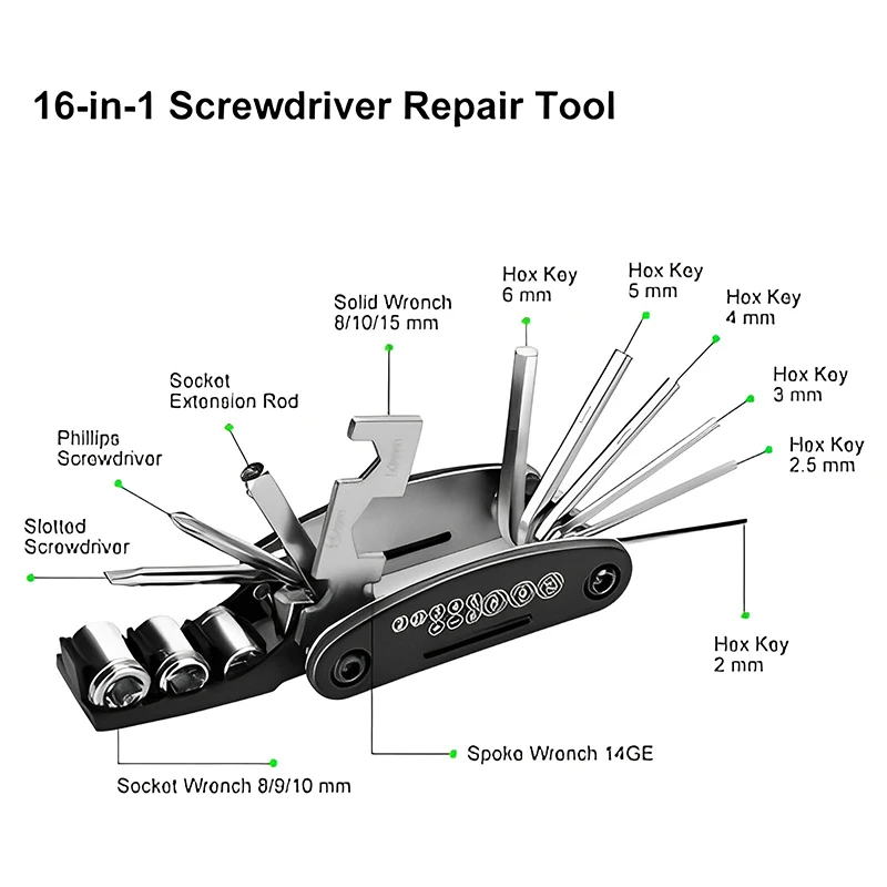 Portable Bicycle Repair Tools  - огляд і ціна Travel Accessories Bike