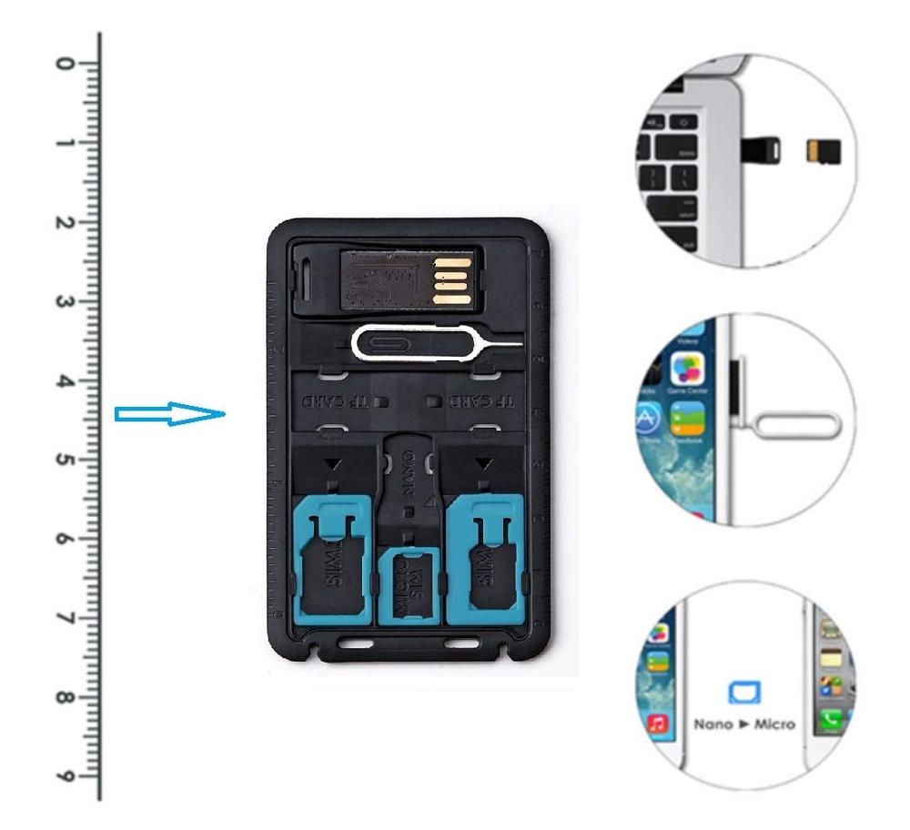 5 in 1 Universal Mini SIM Card - огляд і ціна Sim Card Holder Case