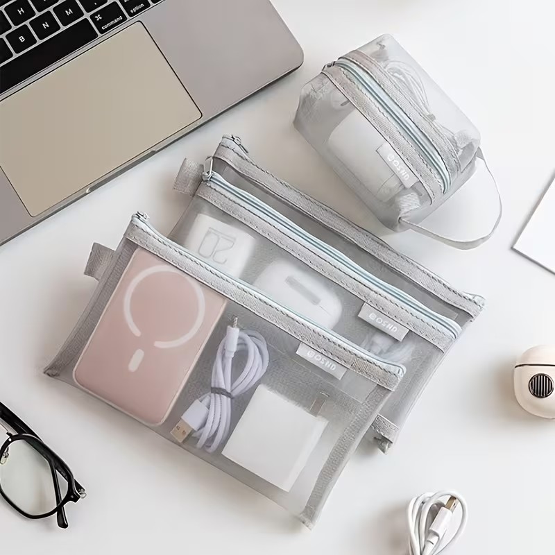 Gray Mesh Organizer Bags – for - огляд і ціна Travel Accessories Needed