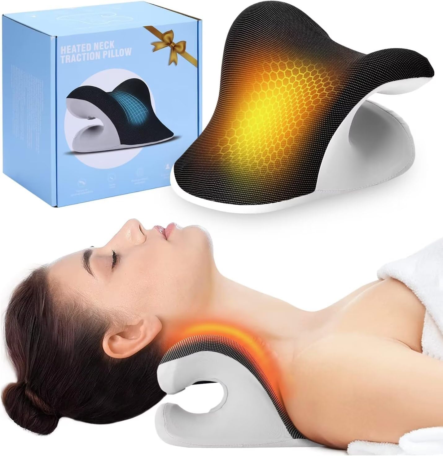 Heated Neck Stretcher Therapy  - огляд і ціна Neck Pillow Memory Foam