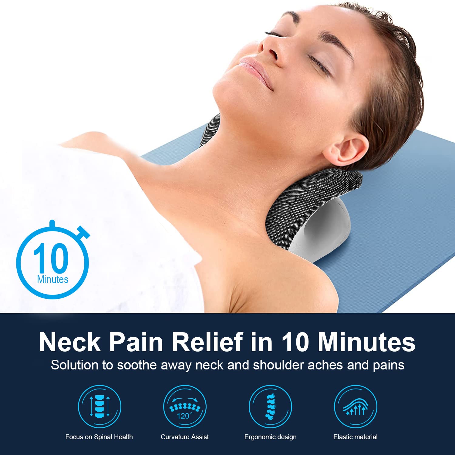 Heated Neck Stretcher Therapy  - огляд і ціна Neck Pillow Memory Foam